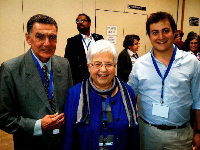 Junto a Maria Voce, actual presidente del Movimiento de los Focolares y Rubén Cuitiño